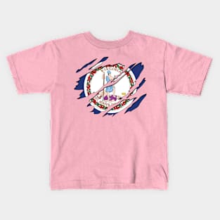 Tear Away Virginia Flag Kids T-Shirt